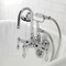 Kingston Brass CA8T1 3-3/8" Tub Wall Mount Clawfoot Tub Faucet with Hand Shower, Polished Chrome CA8T1 - alternate 2